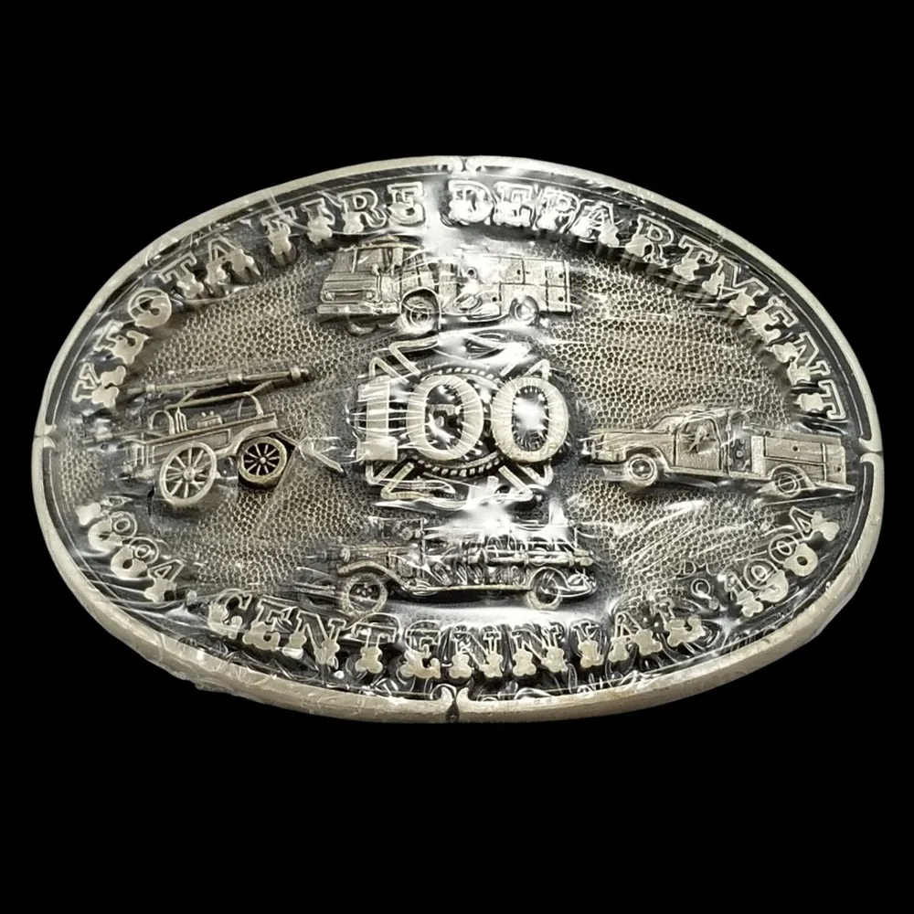 NEW‎ Keota Fire Department Centennial 1884-1984 Solid Brass Belt Buckle Vintage